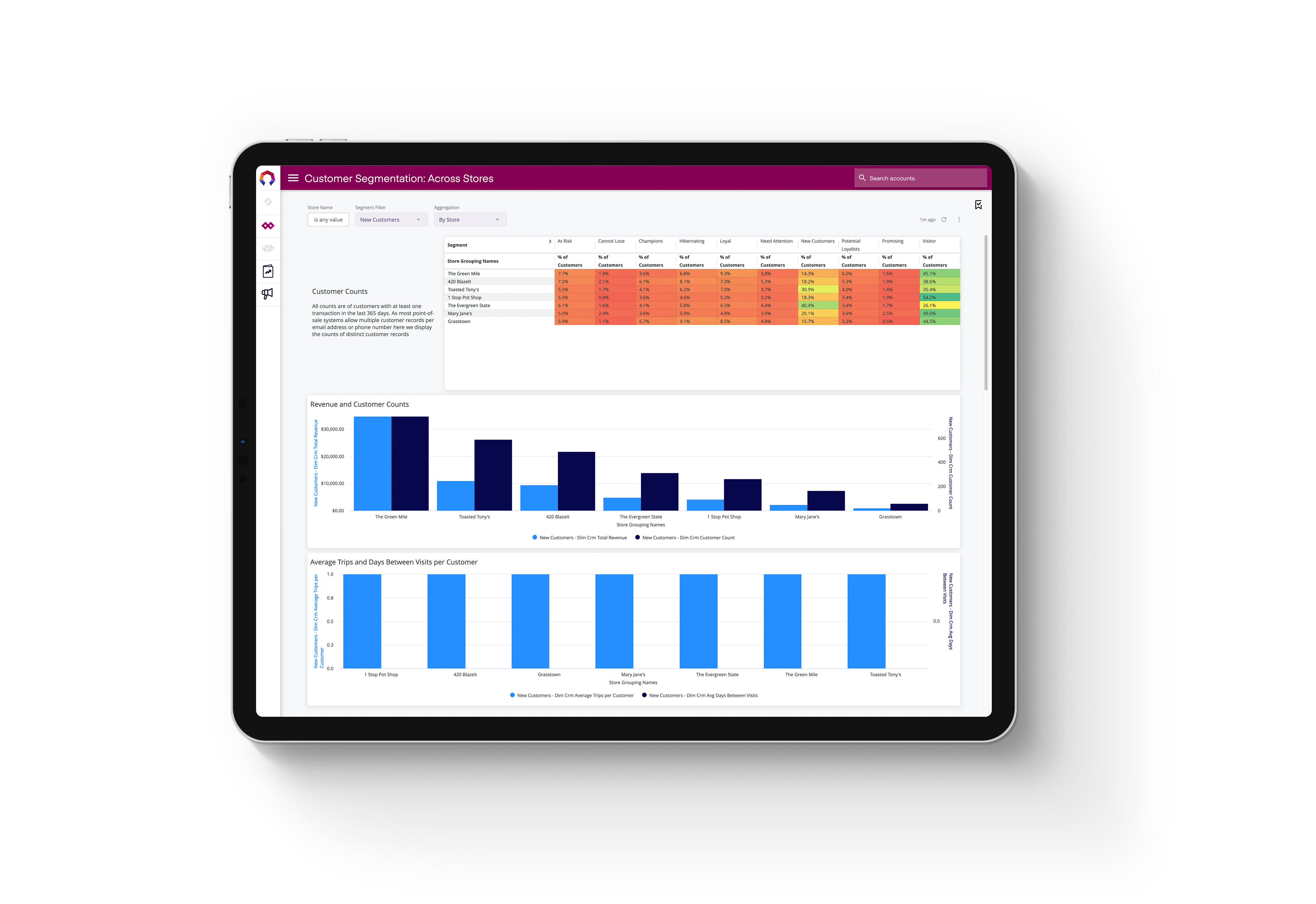 Customer Segmentatio Across Stores Screenshot